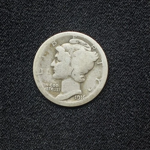 1916 Mercury Dime Good+