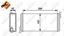 NRF Wärmetauscher, Innenraumheizung 54240