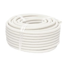 32mm White Medium-Duty Corrugated Conduit - 25m Roll