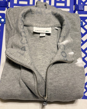 Lacoste 1/4 Zip Sweater Sweatshirt w/ Pockets Gray Men s XL fits Large