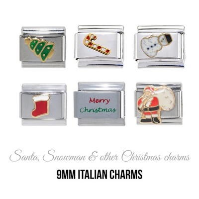 Weihnachten 9mm Italian Charm - Passend für klassische italienische Bettelarmbänder