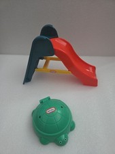 Vintage Dollhouse Little Tikes Lot Slide, Turtle Sandbox with Lid