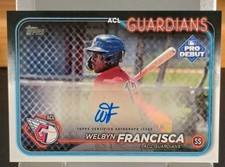 Topps 2024 Pro Debut Welbyn Francisca PD-98 ACL Guardians Autograph Rookie