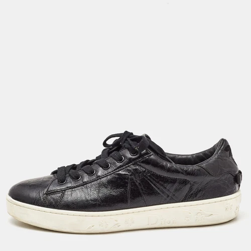 Baskets basses Dior en cuir texturé noir pointure 38,5