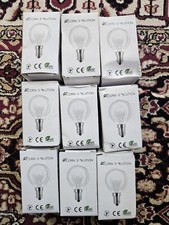 40w Clear Light Bulbs  E14 Base Screw Type  9 Pcs New In Boxes