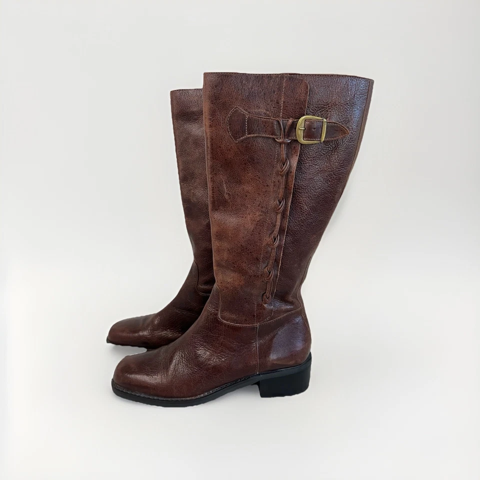 Ботинки для верховой езды Nicole коричневое седло искусственно состаренная натуральная кожа сделано в Бразилии 10 М - Изображение 3 из 4