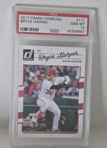 Bryce Harper 2017 Panini Donruss #171 Graded GEM MINT PSA 10 Phillies
