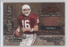 2002 Playoff Absolute Memorabilia Leather and Laces Football Jake Plummer 4p7