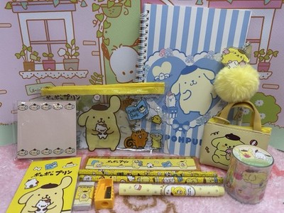 POMPOMPURIN Schreibwaren Federmäppchen Notizbuch Tasche Anhänger Aufkleber Bleistifte Gummi