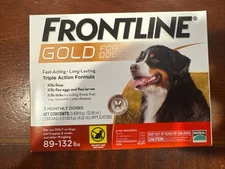 Frontline Gold 100% Genuine Epa. Approved for Dogs 89 - 132 Lbs. ( 3 Doses )
