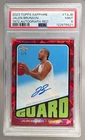 Jalen Brunson 2023 Topps Chrome Sapphire Red 1972 Auto 2/5 PSA 9