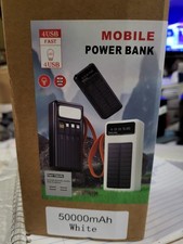 50,000mAh Mobile Power Bank, Plus Flashlight, And Solar Panel For Emergency