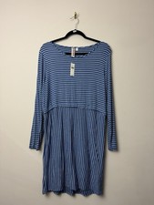 Dolan Womens Jersey Dress Shirt Dress Size Large Blue Long Sleeve Anthropologie