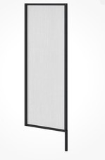 Arezzo Fluted Glass Matt Black Urinal Partition Screen