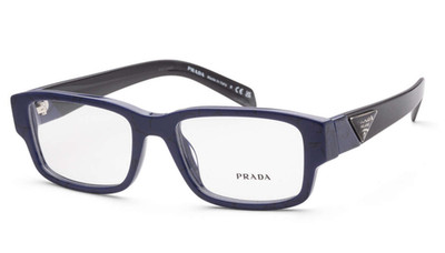 Prada Wide Reading Glasses VPR 07Z 18D-1O1 55-19 140 Blue & Black Frames Readers