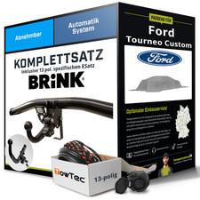 Für FORD Tourneo Custom V362 , F3 Anhängerkupplung abnehmbar +eSatz 13pol 16-