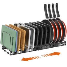 Cutting Board Organizer Rack Expandable Baking Tray And Cookie Sheet Organizer W