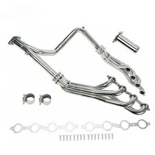 For 07-14 Chevy Gmc 4.8l 5.3l 6.0l Long Tube Stainless Steel Headers W Y Pipe