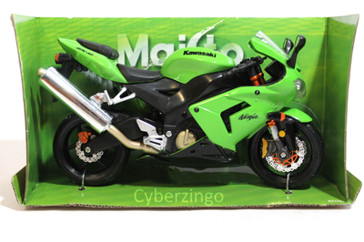 Maisto 1:12 Kawasaki ZX-10R Ninja Motorcycle Model PREOWNED WITH