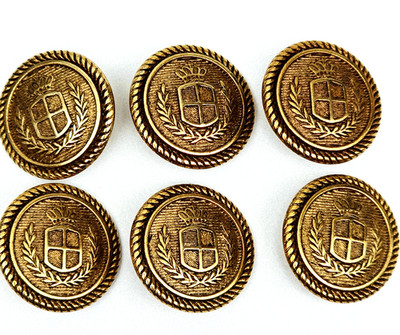 Metall Abzeichen und Krone Schaft Knöpfe, 15 mm & 20 mm (10er oder 25er Pack)