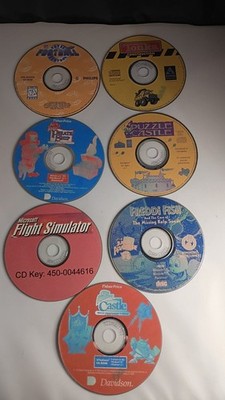 Vintage Kids PC Games Lot Freddi Fish Tonka Fisher Price Windows 95 CD-ROM...