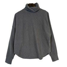 Varley Rainer Roll Neck Jumper Sweatshirt Brushed Rib Gray - M