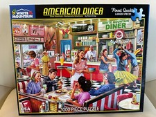WHITE MOUNTAIN American Diner 1000 Piece Jigsaw Puzzle 24X30"