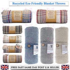 ECO FRIENDLY RECYCLED COTTON PICNIC CAMPING BLANKET THROW COVER 