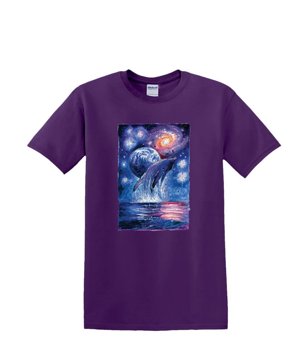 ALTRA T Shirt dalla S alla 2XL 3XL COSMIC WHALE Space Breaking Divertente Adulto