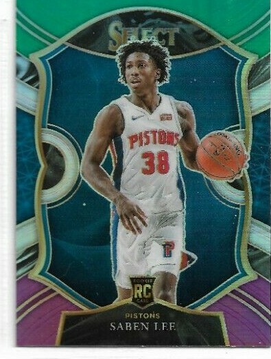 2020-21 Panini Select Saben Lee Concourse Green White Purple Prizm RC