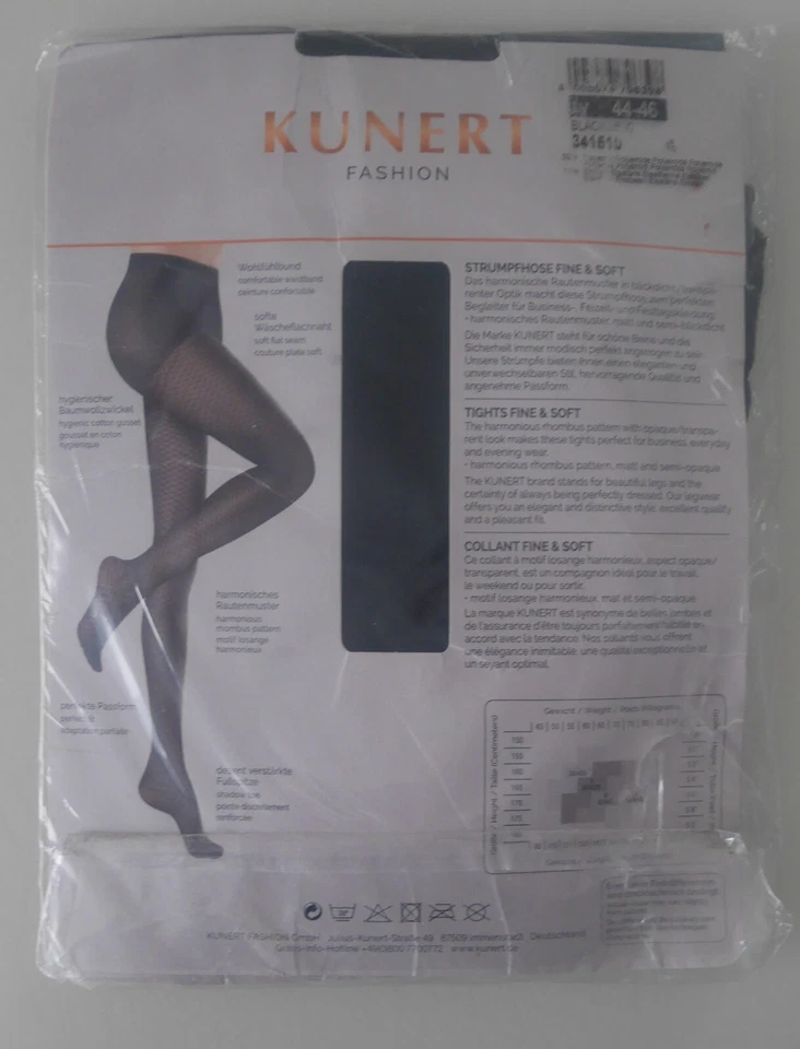 Nuevas diversas: ¡Medias finas y suaves Kunert talla 44/46 o L! Negro Foto 2 de 2