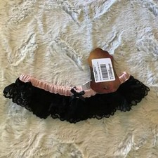 Maidenform black pink lace thigh garter