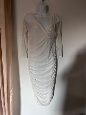 BooHoo Long Sleeve White Midi Dress, Size 10 | eBay BooHoo Long Sleeve White Midi Dress, Size 10 | eBay