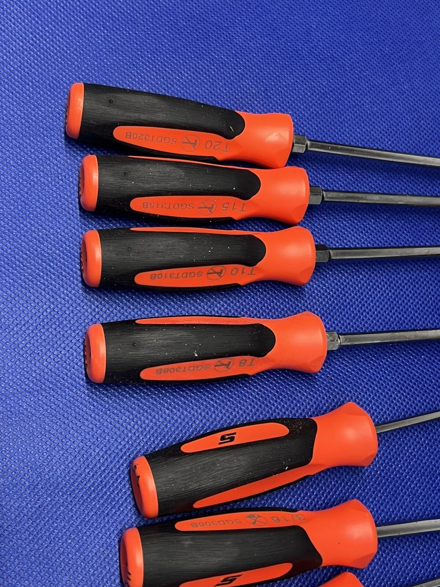 Snap on 8pc Soft Grip T-PH Screwdriver Set with FMSCD0380 Foam
