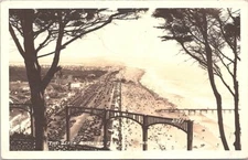 RPPC San Francisco CA Birdseye View of the Beach Joy Zone Amusement Park 1940