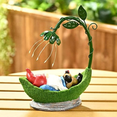 STATUA DA GIARDINO a forma di tartaruga solare, resina verde, scultura