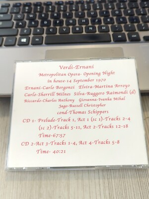 CD1910 Ernani   Bergonzi/Arroyo/Milnes/Raimondi   Live Opera