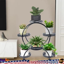 4Tier 6 Potted Metal Plant Stand for Indoor Plants Tall Shelf Flower Pot Holder