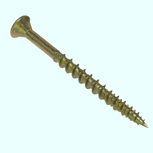 Hillman Zinc & Yellow Procrafter Flat Head Square Drive Wood Screw, 8 x 1-1/2" 5941