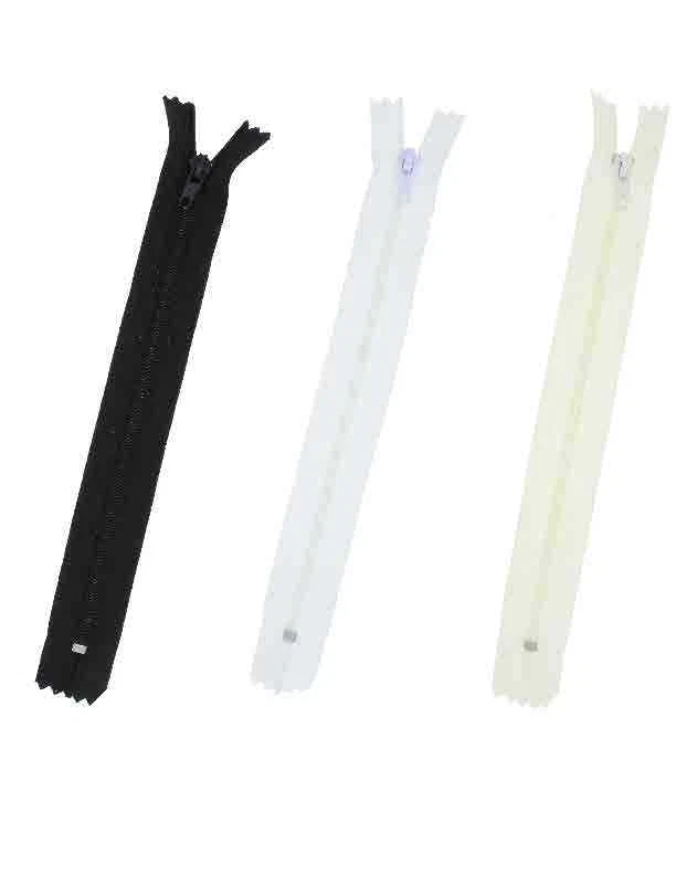 FIM Reißverschluss P Nylon nicht teilbar 3mm Reissverschlüsse für Bettwäsche Kissen