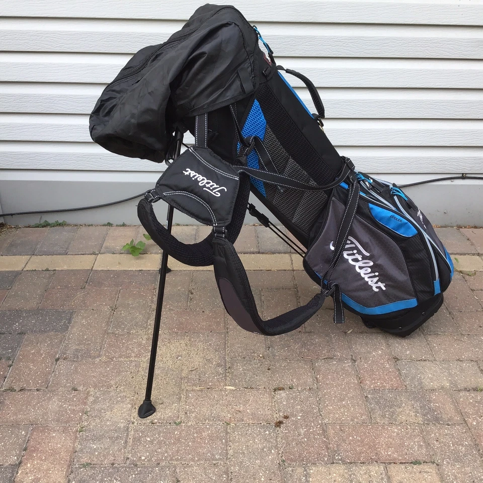 Bolsa de golf Titleist acolchada correa para el hombro carro de transporte 3 vías bolsillos soporte 35" de alto Foto 3 de 4