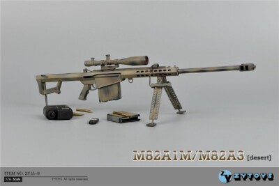 ミ✰ ZY15-9 1/6 Barrett M82A1 Sniper Rifle Model for 12'' Action