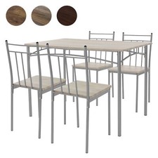 Set tavolo da pranzo con 4 sedie in acciaio per la cucina salotto vari colori