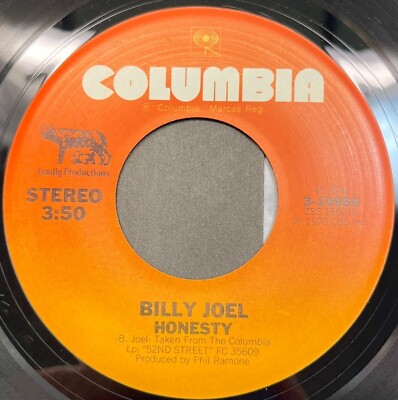 Billy Joel Honesty / The Mexican Connection 45 Vinyl 70s Pop Rock Columbia 10959