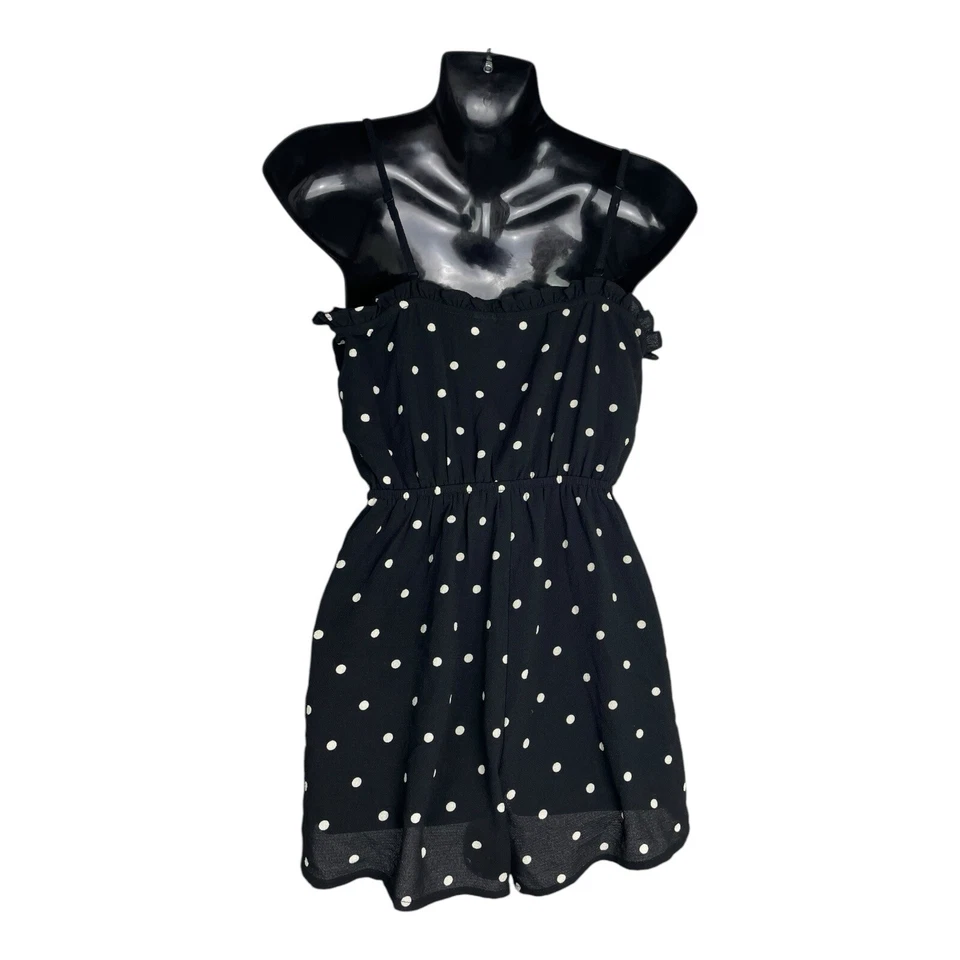Mameluco de gasa negro dividido a lunares para mujer talla 6 del Reino Unido Foto 4 de 4