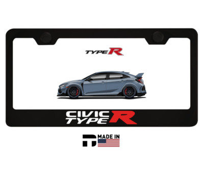 Honda Civic Type R License Plate Frame | Reflective | Street Racing ...