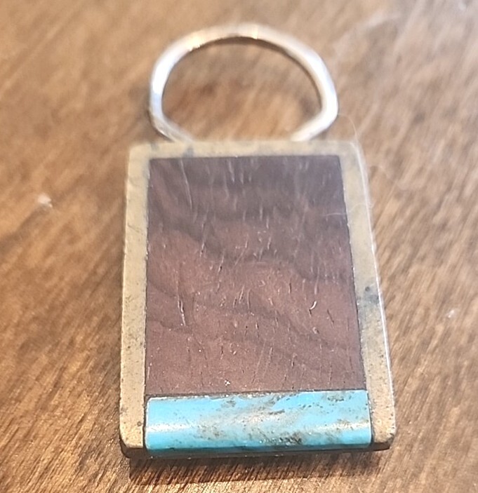 ‘Sky West’ handmade wood-Brass-Turquoise belt buckle Sky West main image 4