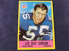 K4-76 FOOTBALL CARD - LEE ROY JORDAN DALLAS COWBOYS - 1967 PHILADELPHIA CARD #54