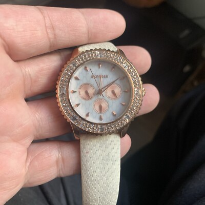 Express FMDEX1430 Crystal Bezel Snakeskin Pattern Rose Gold  display picture 1