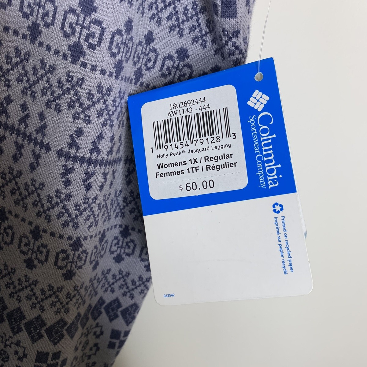 専用⑪ NWT Columbia Womens 1X Plus Holly Peak Jacquard Leggings MSRP $60